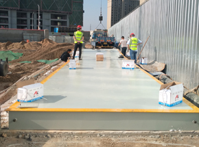 郑州新蒲建设集团3x18m 150吨地磅