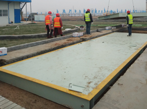 商丘柘城金沙国安府项目100吨地磅