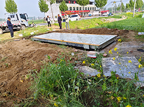 周口葛店乡S216省道收粮点30吨地磅